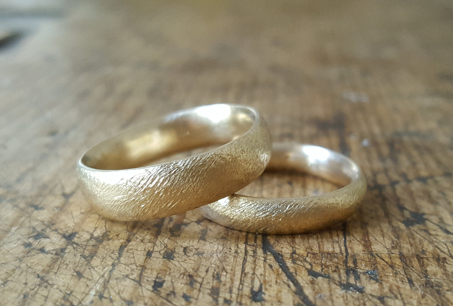 585er Gelbgold, grob gefeilt