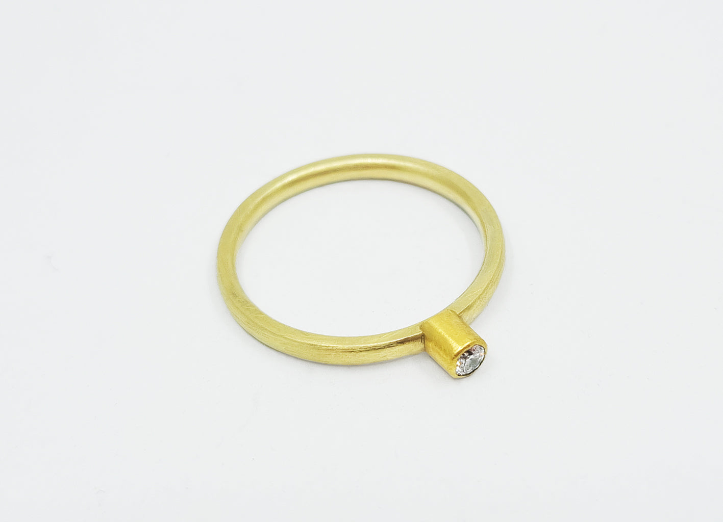 Brillantring in 900er und 585er Gold