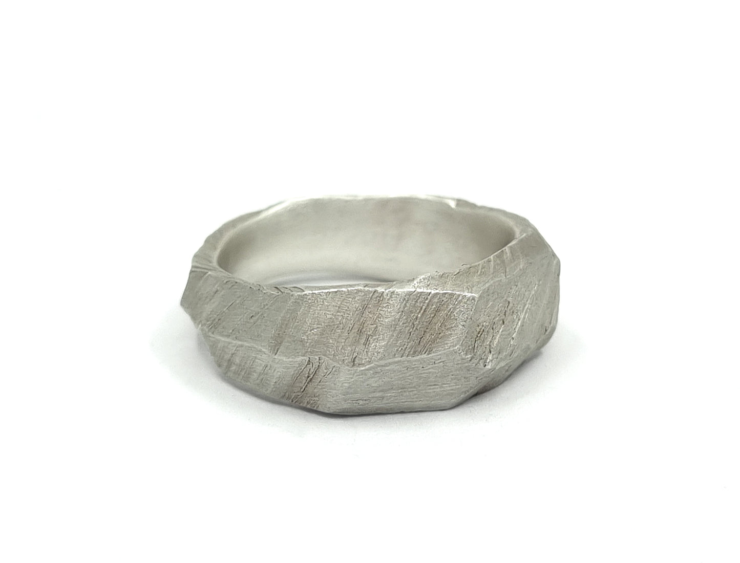 Silber Gussring grob gesägt