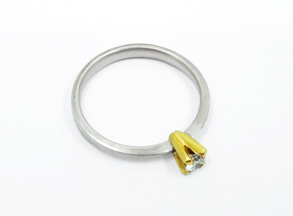3,5 mm Brillant Ring in Gold und Silber