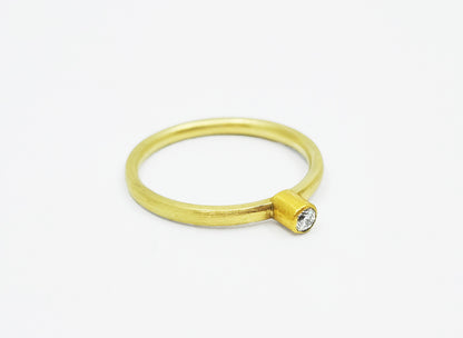 Elegant handmade diamond ring in 900 and 585 gold