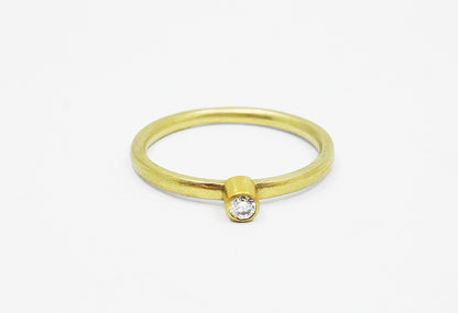 Elegant handmade diamond ring in 900 and 585 gold