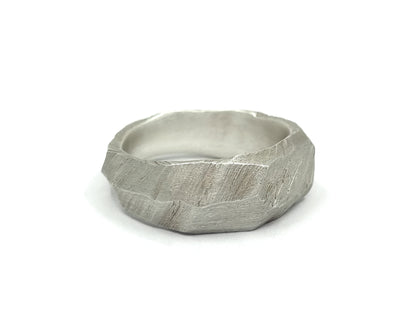Silber Gussring grob gesägt