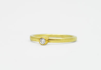 Elegant handmade diamond ring in 900 and 585 gold