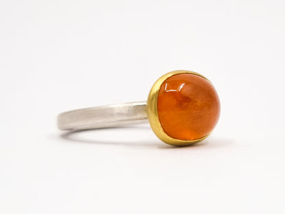 Mandarin Granat in Gold und Silber