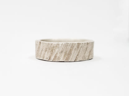 Silber Gußring gleichlaufend gesägt