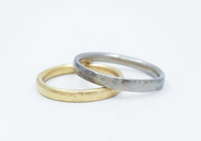 585er Weißgold und 750er Gelbgold, gehämmert